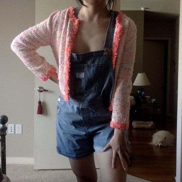 ZARA Hot Pink Tweed Cropped Cardigan Blazer - Picture 11 of 13